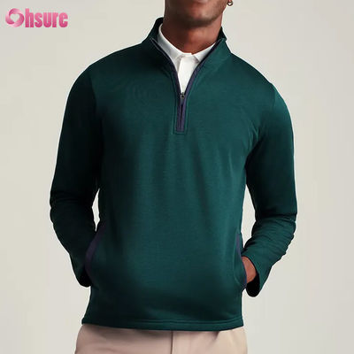 Pull-over à fermeture à glissière sur mesure pour hommes en nylon de haute qualité avec broderie