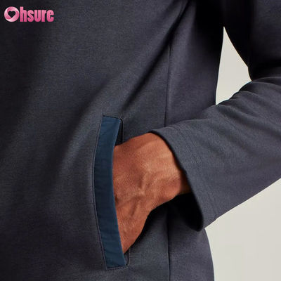 Pull-over à fermeture à glissière sur mesure pour hommes en nylon de haute qualité avec broderie