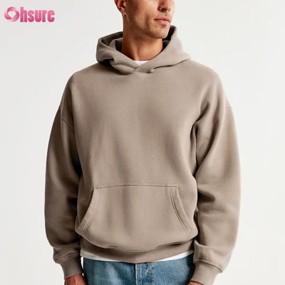 Sweat à capuche en coton éponge français 400 GSM de haute qualité unisexe, doux, uni, épais avec logo personnalisé 100% coton pour l'hiver
