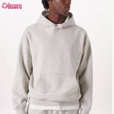 Sweat à capuche en coton éponge français 400 GSM de haute qualité unisexe, doux, uni, épais avec logo personnalisé 100% coton pour l'hiver
