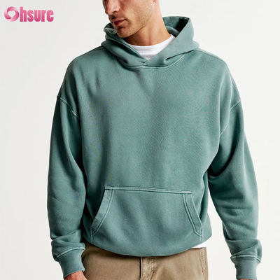 Sweat à capuche en coton éponge français 400 GSM de haute qualité unisexe, doux, uni, épais avec logo personnalisé 100% coton pour l'hiver