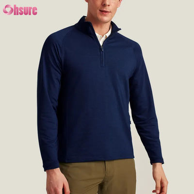 Pull-over demi-zip super tendance de haute qualité pour homme, confortable, blanc, avec broderie, sportif et élégant pour l'hiver