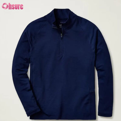 Pull-over demi-zip super tendance de haute qualité pour homme, confortable, blanc, avec broderie, sportif et élégant pour l'hiver