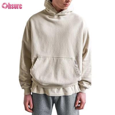 Logo personnalisé Hoodie Homme de haute qualité Sweatshirts Hoodies personnalisé Logo poids lourd coton surdimensionné Homme Hoodie épaule