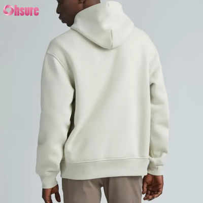 Sweat-shirt de sport surdimensionné pour hommes de haute qualité en gros, mode sportive avec col à capuche de couleur unie, logo personnalisé sérigraphié