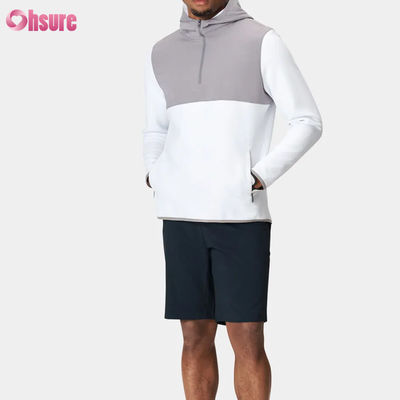 Polyester de haute qualité pulls de sport pour hommes hoodie demi-coupette design imperméable à l'eau et de performance légère modèle solide