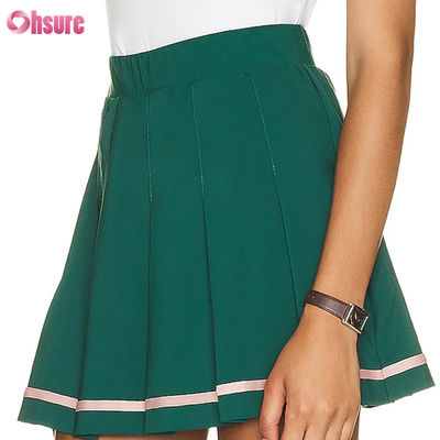 Vêtements de tennis sans manches haut de gamme pour femmes jupes jupes ensembles respirants logo personnalisé plissé design de short chaud