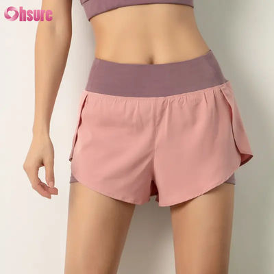 Shorts d'entraînement de haute qualité 2 en 1 pour femmes Gymnase léger à séchage rapide Formation sportive Yoga court avec téléphone Poche respirante