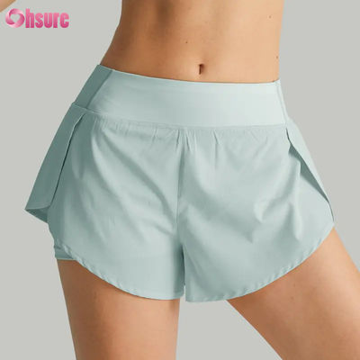 Shorts d'entraînement de haute qualité 2 en 1 pour femmes Gymnase léger à séchage rapide Formation sportive Yoga court avec téléphone Poche respirante