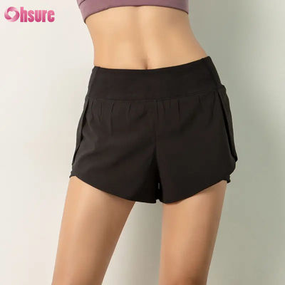 Shorts d'entraînement de haute qualité 2 en 1 pour femmes Gymnase léger à séchage rapide Formation sportive Yoga court avec téléphone Poche respirante