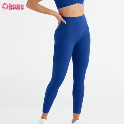 Legging de sport taille haute et élastique pour femmes, course à pied, couleur unie