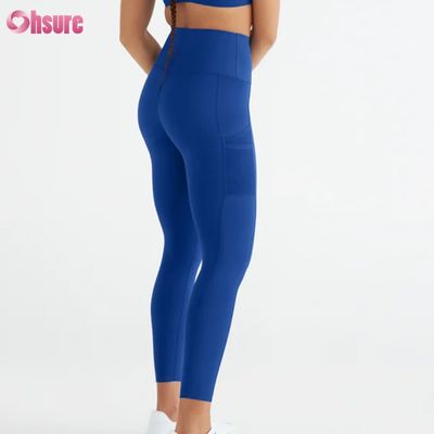 Legging de sport taille haute et élastique pour femmes, course à pied, couleur unie
