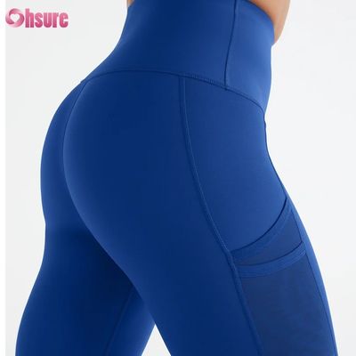 Legging de sport taille haute et élastique pour femmes, course à pied, couleur unie