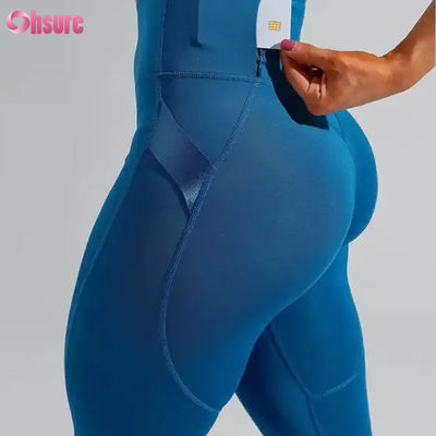 Pantalon de yoga taille haute en nylon et spandex en gros, legging de fitness moulant pour l'entraînement avec effet push-up et élastique