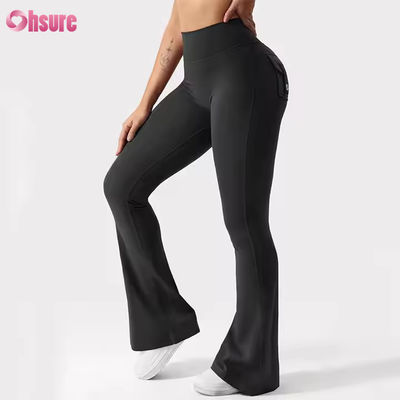 Pantalons de sport de haute qualité confortables polyvalents Leggings de sport haute taille Leggings de yoga plissés pour femmes
