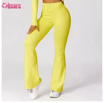 Pantalons de sport de haute qualité confortables polyvalents Leggings de sport haute taille Leggings de yoga plissés pour femmes