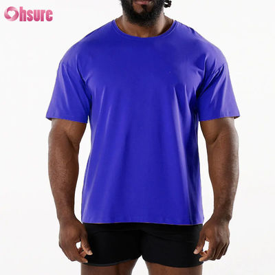 Hommes Sport Nouveau arrivée Équipage Cou T-shirt sport respirant 95% coton 5% matériau spandex salle de sport T-shirt sec rapide pour hommes