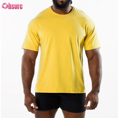 Hommes Sport Nouveau arrivée Équipage Cou T-shirt sport respirant 95% coton 5% matériau spandex salle de sport T-shirt sec rapide pour hommes
