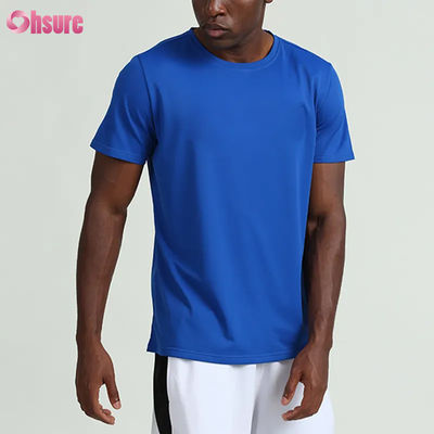Vêtements d'entraînement personnalisés Été Couleur unie T-shirts à manches courtes pour hommes Course à pied Fitness Vêtements de sport de basketball en plein air pour hommes