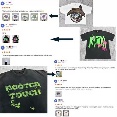 250-300gm Drop Shoulder Graphique T-shirt poids lourd Luxe Blanc T-shirt en coton lourd Vêtements de rue en boîte surdimensionné T-shirt personnalisé pour hommes