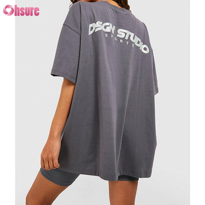 T-shirt unisexe de haute qualité Logo personnalisé design blanc T-shirt surdimensionné O-Neck pour femmes
