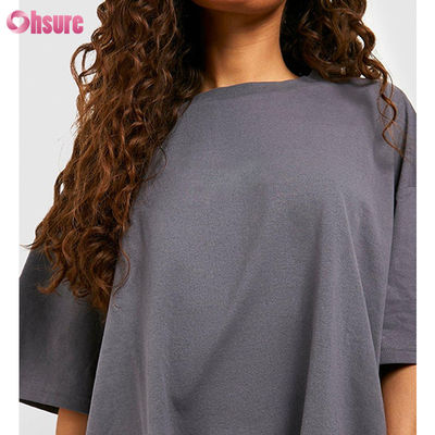 T-shirt unisexe de haute qualité Logo personnalisé design blanc T-shirt surdimensionné O-Neck pour femmes