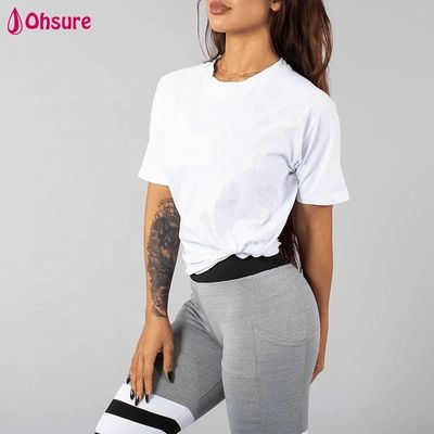 T-shirt blanc respirant en coton et spandex, coupe ample, vêtement d'entraînement, de gym, personnalisé, de sport, de qualité supérieure, vierge, pour fille, femme, décontracté