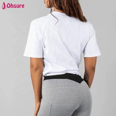 T-shirt blanc respirant en coton et spandex, coupe ample, vêtement d'entraînement, de gym, personnalisé, de sport, de qualité supérieure, vierge, pour fille, femme, décontracté