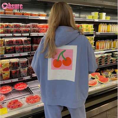 Vêtements de sport OEM Logo personnalisé surdimensionné français Terry encapuchonné Sweatshirt blanc Pullover avec poche Femmes Pullover en coton Hoodie