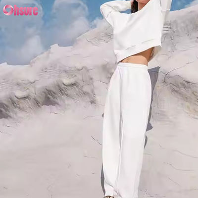 Nouvel ensemble deux pièces de survêtement pour femmes, sweat-shirt et pantalon d'automne et d'hiver, couleur unie, décontracté, sport, gym, jogging