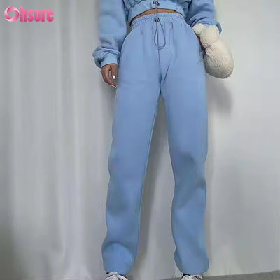 Ensemble de survêtement et sweat à capuche en polaire de haute qualité OEM, haut court de plein air, ensemble deux pièces de vêtements pour femmes