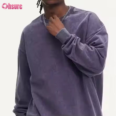 Sweat à capuche de fitness respirant en polyester/coton 400G personnalisé Automne Hiver pour hommes, col rond, anti-rétrécissement, utilisé pour le lavage