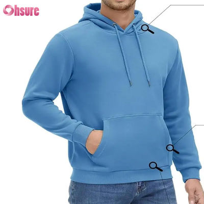 Hommes Sweat à Capuche Actifs Sweat-shirts doublés en polaire Décontracté Athlétique Workout Pull-over Avec Poche Sweat à Capuche vierge tissé de haute qualité 1 P