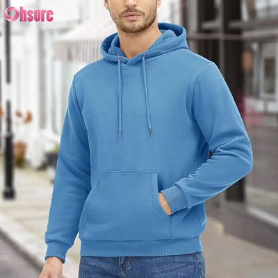 Hommes Sweat à Capuche Actifs Sweat-shirts doublés en polaire Décontracté Athlétique Workout Pull-over Avec Poche Sweat à Capuche vierge tissé de haute qualité 1 P