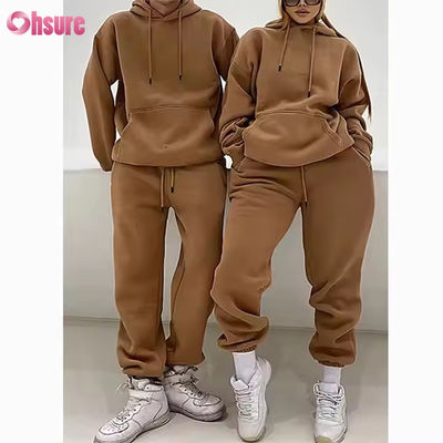 Ensemble de survêtement de mode de haute qualité, sweats à capuche décontractés, joggings, survêtement personnalisé, polaire, femmes, hommes, unisexe, sweat à capuche, ensemble 2 pièces
