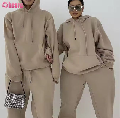Ensemble de survêtement de mode de haute qualité, sweats à capuche décontractés, joggings, survêtement personnalisé, polaire, femmes, hommes, unisexe, sweat à capuche, ensemble 2 pièces