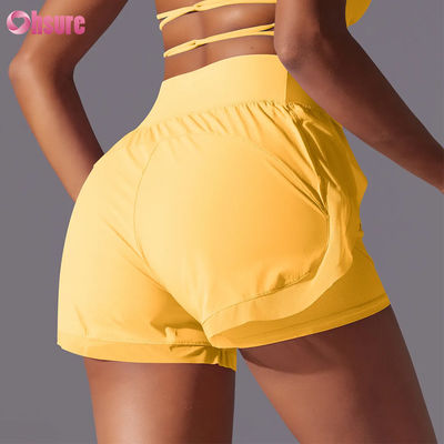 Shorts de jogging de fitness respirants taille haute pour femmes 2025 - Vente en gros - Été - Entraînement - Course à pied - Pantalons de sport - Nouveau design tendance