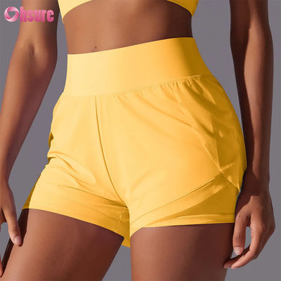 Shorts de jogging de fitness respirants taille haute pour femmes 2025 - Vente en gros - Été - Entraînement - Course à pied - Pantalons de sport - Nouveau design tendance