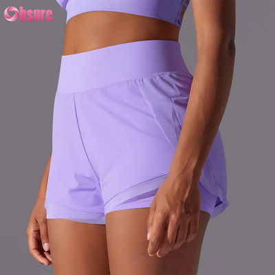 Shorts de jogging de fitness respirants taille haute pour femmes 2025 - Vente en gros - Été - Entraînement - Course à pied - Pantalons de sport - Nouveau design tendance