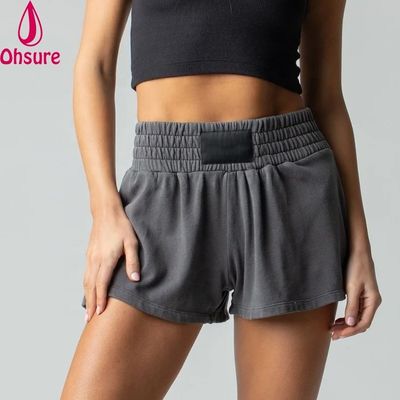 Shorts de boxe pour femmes, shorts de sport, shorts de course, shorts de gym, logo personnalisé, coton éponge, tricot imprimé, 100% coton, sérigraphie