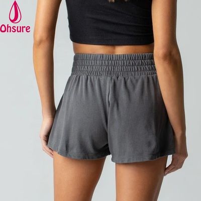 Shorts de boxe pour femmes, shorts de sport, shorts de course, shorts de gym, logo personnalisé, coton éponge, tricot imprimé, 100% coton, sérigraphie