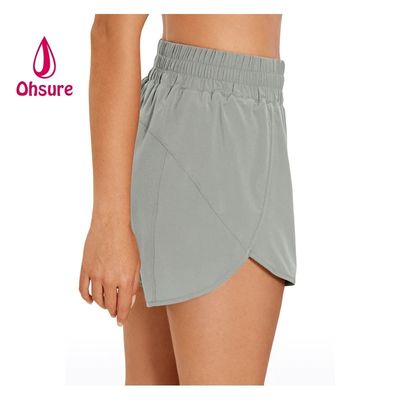 Shorts de sport à séchage rapide Shorts neufs taille haute design décontracté femme Logo personnalisé Plus taille support imprimé tissé échantillon personnalisé