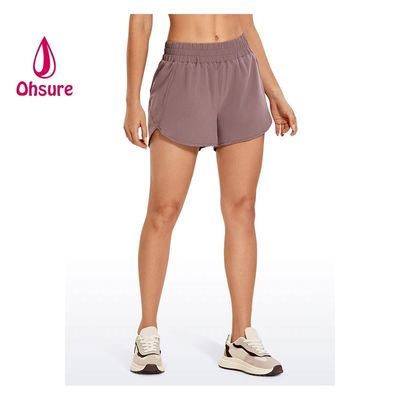Shorts de sport à séchage rapide Shorts neufs taille haute design décontracté femme Logo personnalisé Plus taille support imprimé tissé échantillon personnalisé
