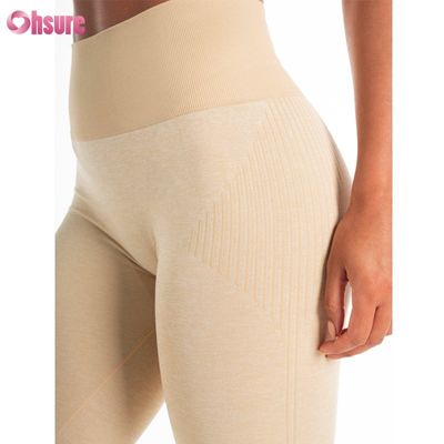 Vente directe de l'usine de l'Oem Pantalon de sport de couleur solide Pantalon de sport personnalisable Fitness Wear Leggings de design sans couture pour femmes
