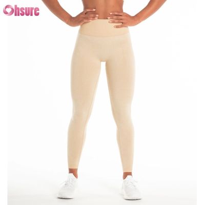 Vente directe de l'usine de l'Oem Pantalon de sport de couleur solide Pantalon de sport personnalisable Fitness Wear Leggings de design sans couture pour femmes