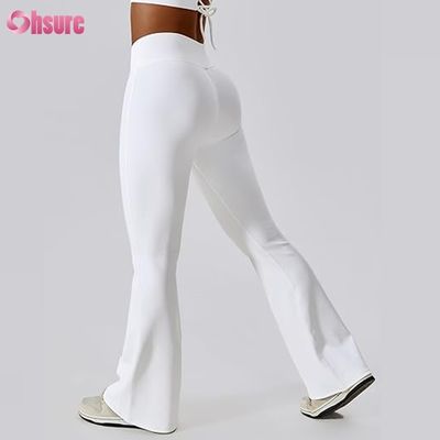 Pantalon évasé personnalisé Fitness Femmes Leggings Taille en V Pantalon de yoga