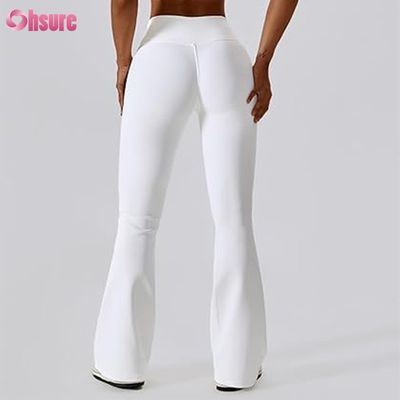 Pantalon évasé personnalisé Fitness Femmes Leggings Taille en V Pantalon de yoga