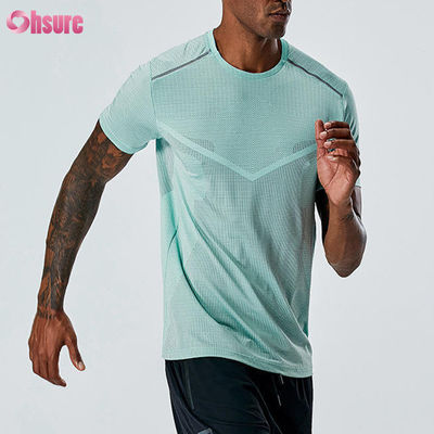 T-shirt de sport pour hommes professionnel de qualité supérieure, vêtements d'été respirants pour le fitness, logo personnalisé, séchage rapide, hauts athlétiques en polyester