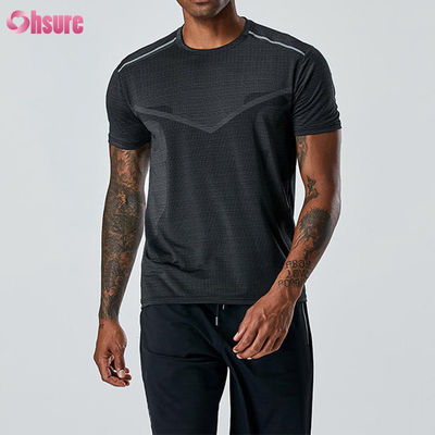 T-shirt de sport pour hommes professionnel de qualité supérieure, vêtements d'été respirants pour le fitness, logo personnalisé, séchage rapide, hauts athlétiques en polyester