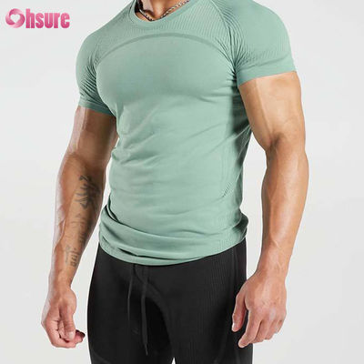 T-shirt ajusté à séchage rapide en polyester et coton de haute qualité pour hommes